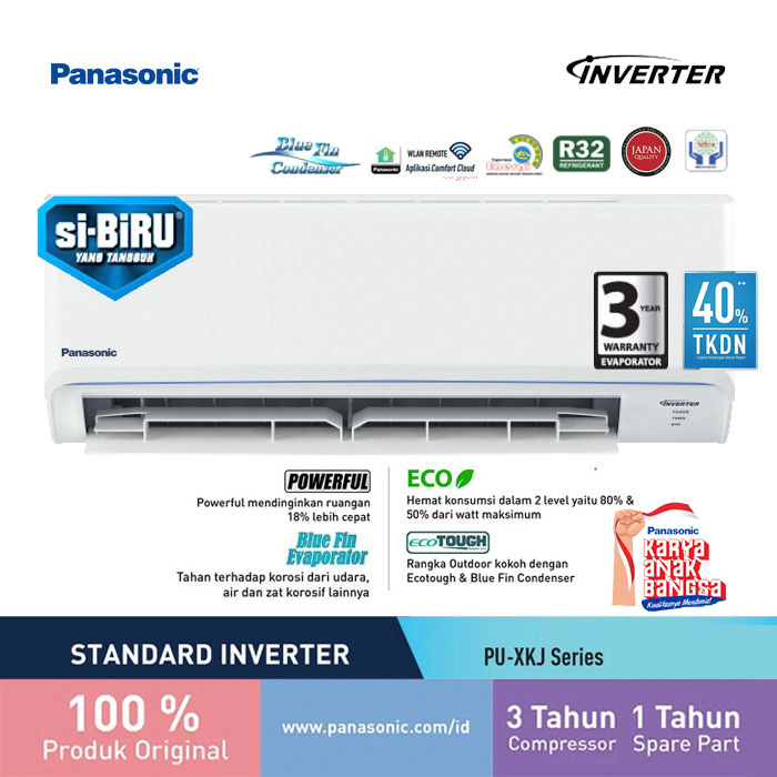 Panasonic AC Standard Inverter Wall Mounted Split 0.5 PK – CS/CU PU5XKJ